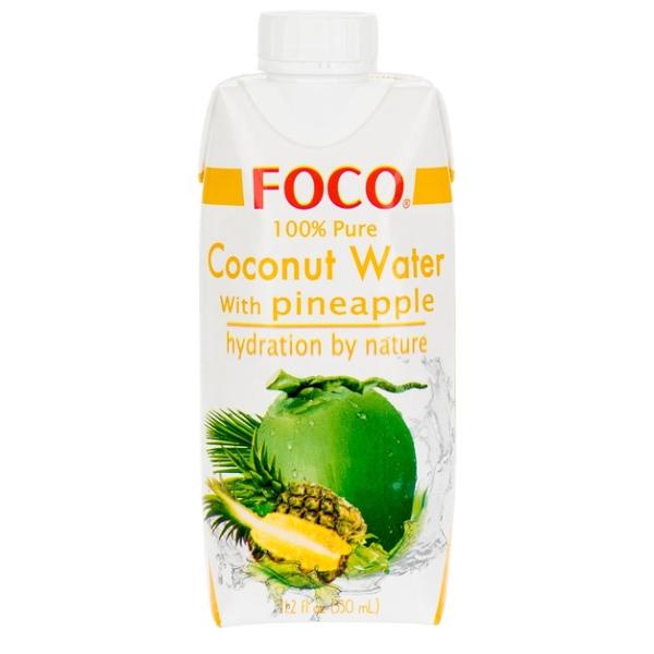 Вода кокосовая FOCO с соком ананаса, без сахара