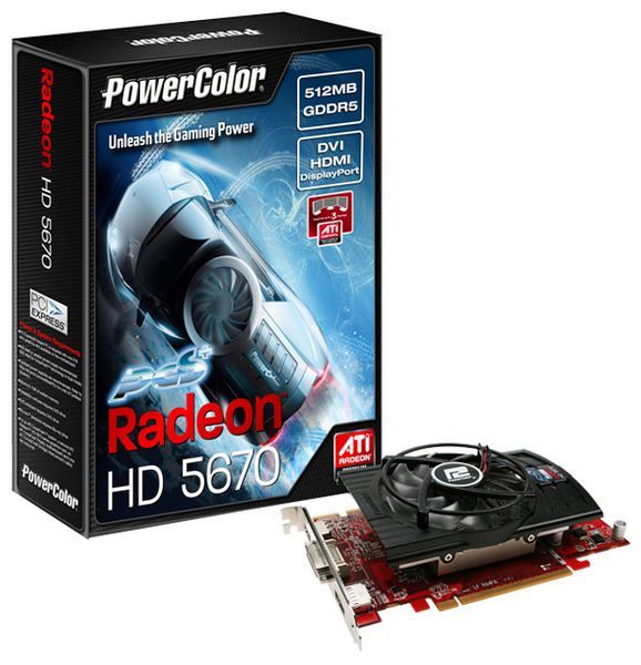 PowerColor Radeon HD 5670 785Mhz PCI-E 2.1 512Mb 4000Mhz 128 bit DVI HDMI HDCP