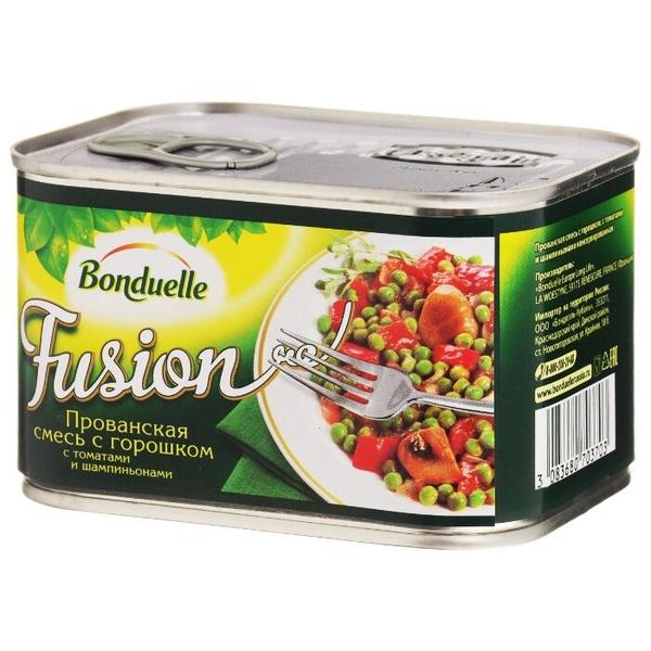 Fusion Прованская смесь с горошком, томатами и шампиньонами Bonduelle жестяная банка 375 г 425 мл