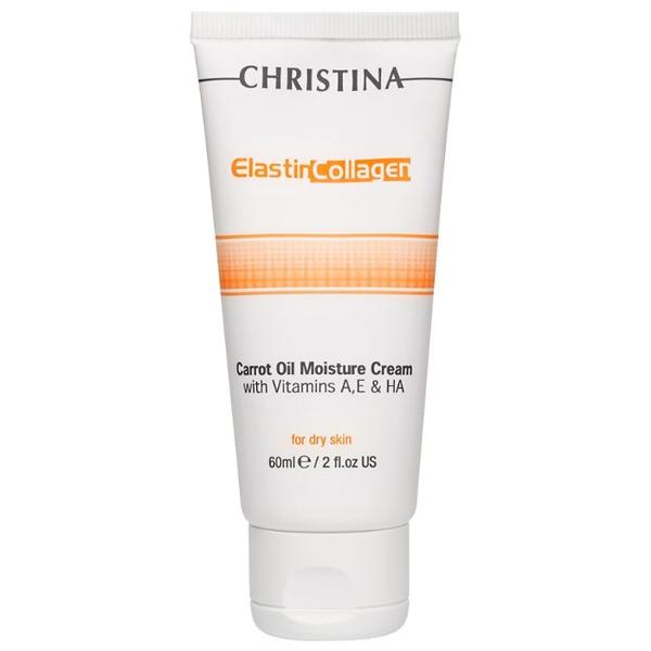 Christina Elastincollagen Carrot Oil Moisture Cream With Vitamins A, E & HA For Dry Skin Увлажняющий крем для лица