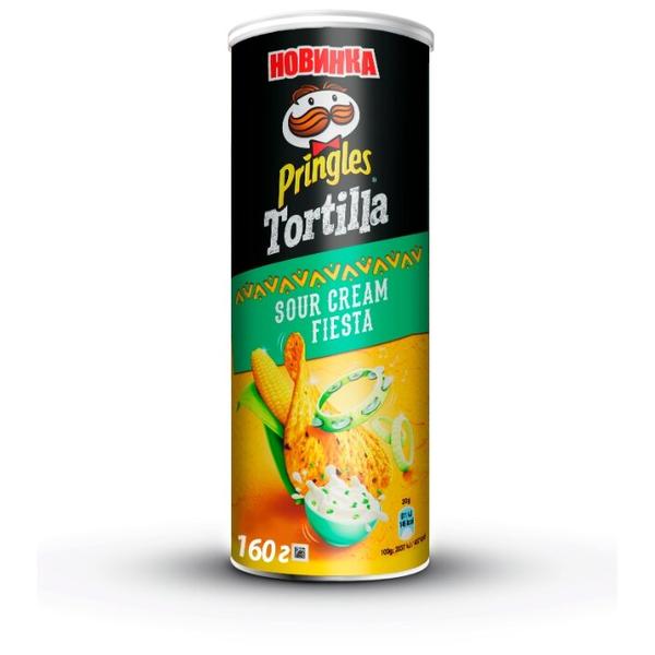 Чипсы Pringles Tortilla кукурузные Sour Cream Fiesta