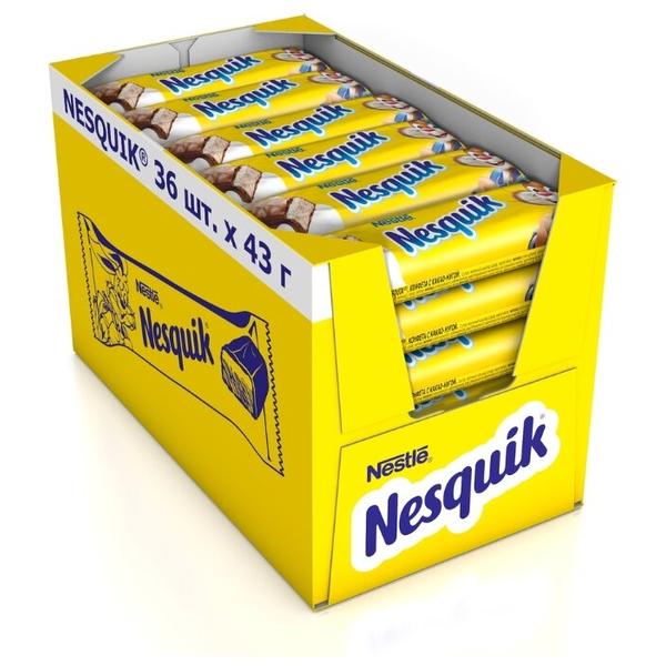 Батончик Nesquik с какао-нугой, 43 г, коробка