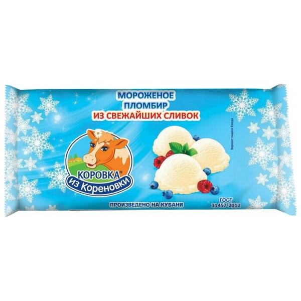 Мороженое Коровка из Кореновки пломбир ваниль 400 г