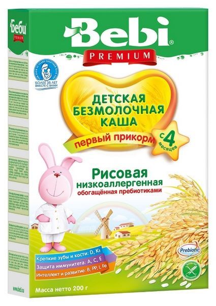 Bebi Безмолочная рисовая (с 4 месяцев) 200 г