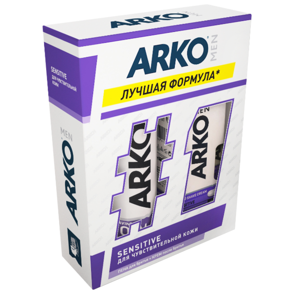 Набор Sensitive (пена для бритья + крем после бритья) Arko