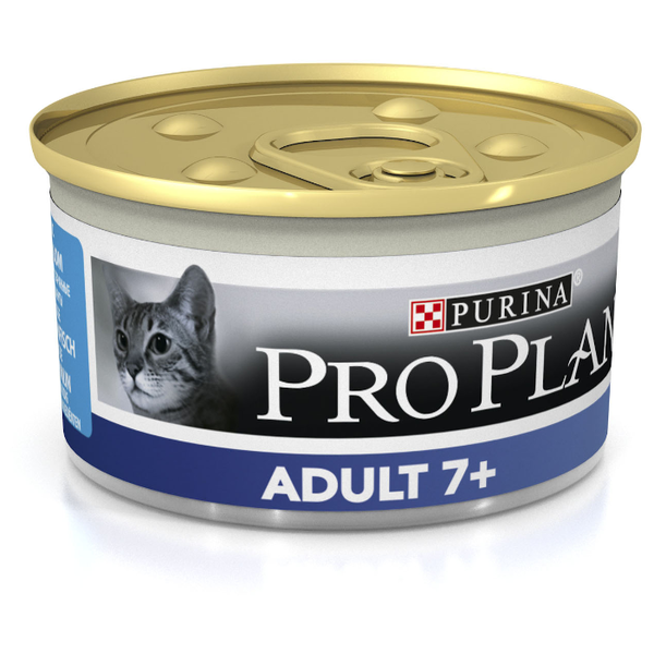 Корм для пожилых кошек Pro Plan Adult 7+ беззерновой, с тунцом 85 г (паштет)