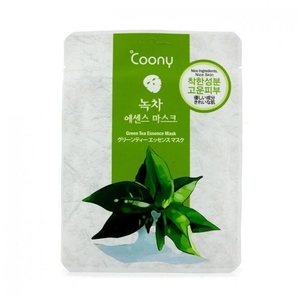 Coony тканевая маска для лица с зеленым чаем Green Tea Essence Mask