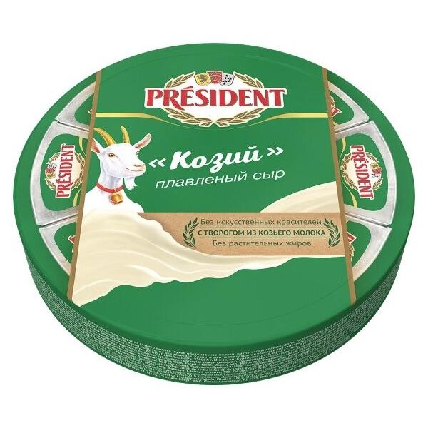 Сыр President Плавленный Козий 45%