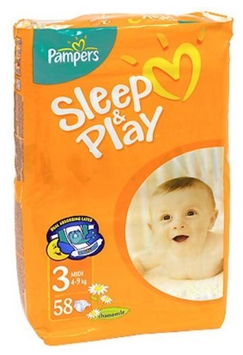 Pampers подгузники Sleep&Play 3 (4-9 кг) 58 шт.