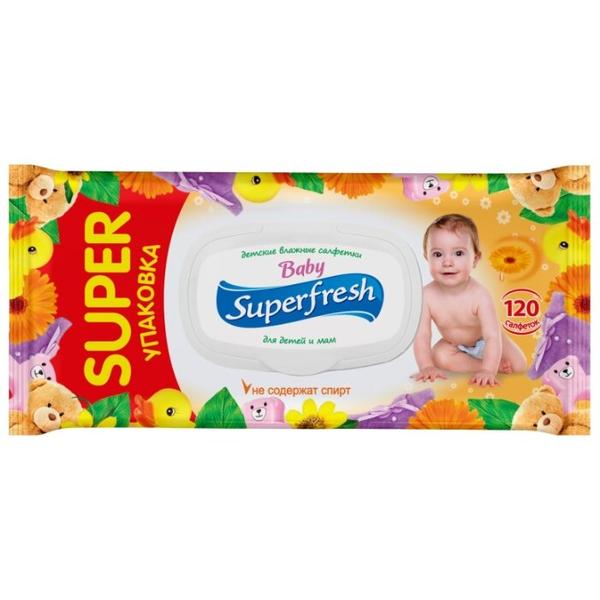 Влажные салфетки Superfresh Baby для детей и мам с календулой