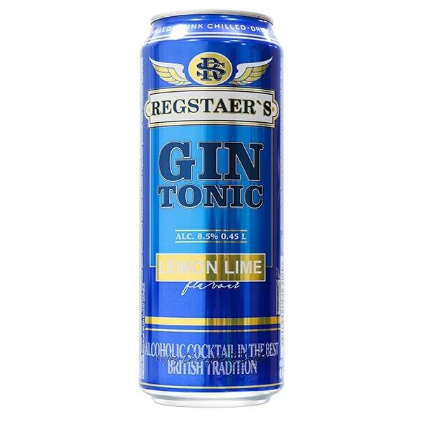 Джин Тоник RegStaer's Gin Tonic Lemon Lime 0.45 л