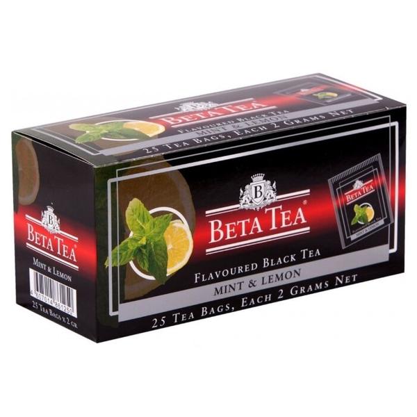 Чай черный Beta Tea Мята и лимон в пакетиках