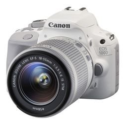 Canon EOS 100D Kit (18Mpix 18-55IS STM 3 1080p SDHC TouLCD, набор с объективом LP-E12) (9124B001) (белый)