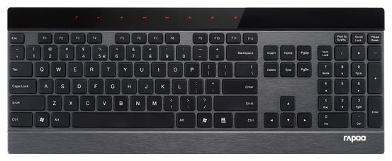 Rapoo Wireless Ultra-slim Touch Keyboard E9270P Black USB