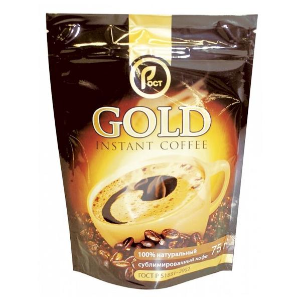Кофе растворимый Рост gold instant сублимированный, пакет