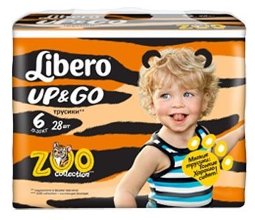 Libero трусики Up & Go Zoo Collection 6 (13-20 кг) 28 шт.