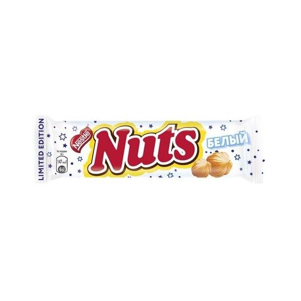 Батончик Nuts с белым шоколадом, 45 г