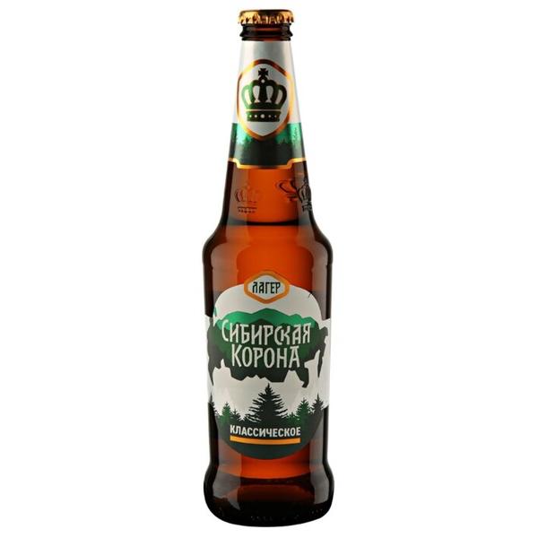 Пиво светлое Сибирская корона классическое 0.47 л