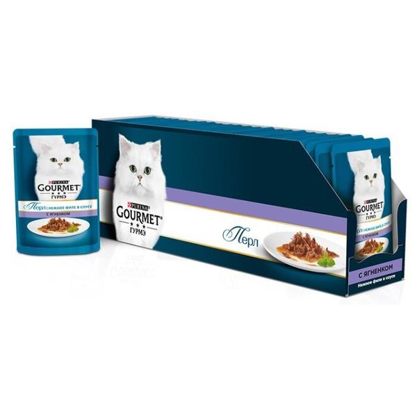 Корм для кошек Gourmet Перл с ягненком 85 г (кусочки в соусе)