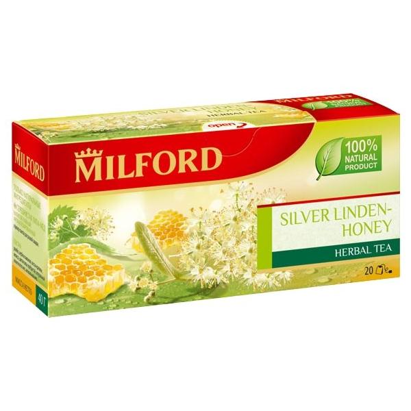 Чайный напиток травяной Milford Silver linden-honey в пакетиках