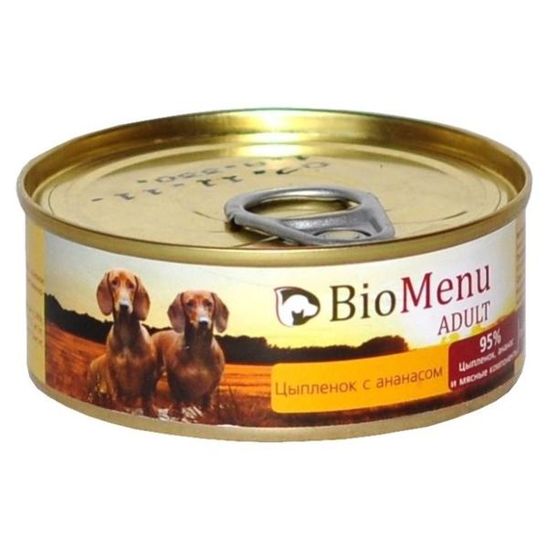 Корм для собак BioMenu Adult консервы для собак с цыпленком и ананасами