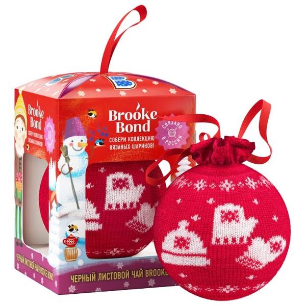 Чай черный Brooke Bond вязаный новогодний шарик подарочный набор