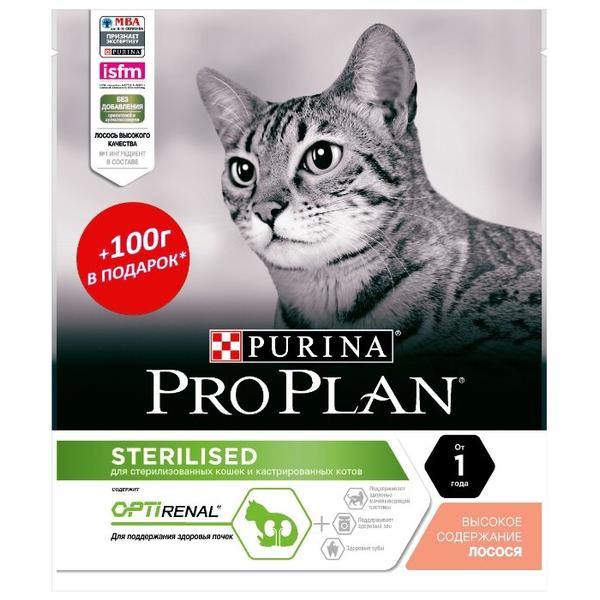 Корм для стерилизованных кошек Pro Plan Sterilised для профилактики МКБ, с лососем