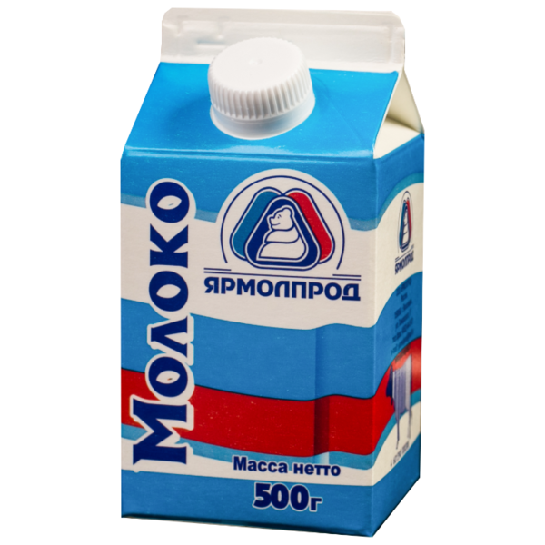 Молоко Ярмолпрод пастеризованное питьевое "Российское" 3.2%, 0.5 кг