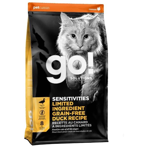 Корм для кошек GO! Sensitivities Limited Ingredient беззерновой, при чувствительном пищеварении, с уткой