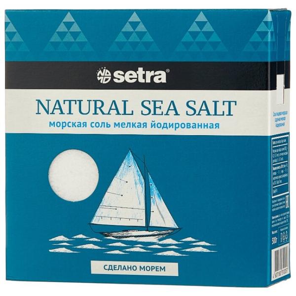 Setra Соль морская йодированная мелкая, 500 г