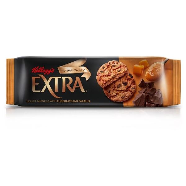Печенье Kellogg's Extra гранола с шоколадом и карамелью, 150 г