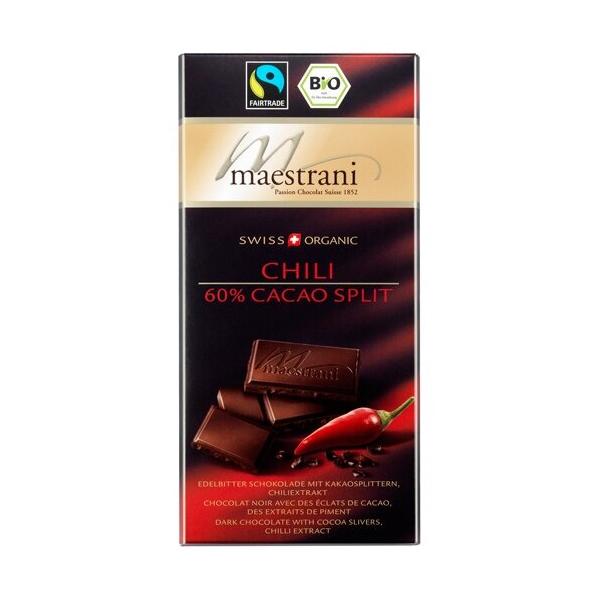 Шоколад Maestrani горький 60% с перцем чили