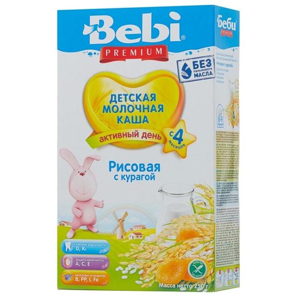 Каша Bebi молочная рисовая с курагой (с 4 месяцев) 250 г