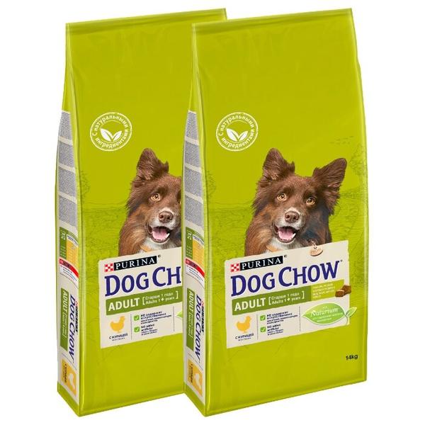Корм для собак DOG CHOW для здоровья кожи и шерсти, курица (для средних пород)