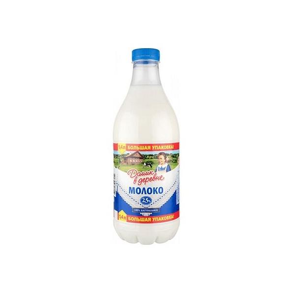 Молоко Домик в деревне пастеризованное 2.5%, 1.4 л