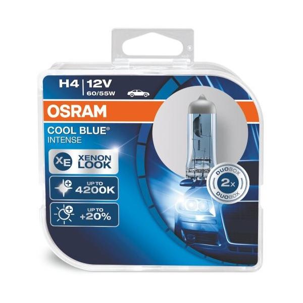 Лампа автомобильная галогенная Osram COOL BLUE INTENSE H4 64193CBI-HCB 12V 60/55W 2 шт.