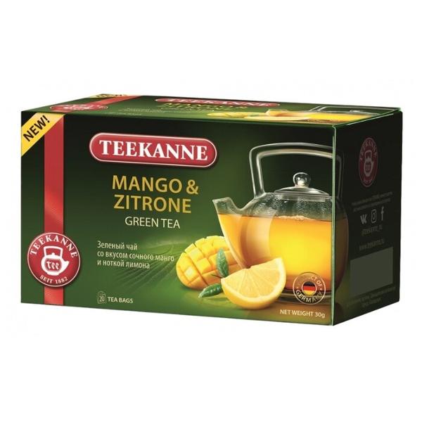 Чай зеленый Teekanne Mango & zitrone в пакетиках