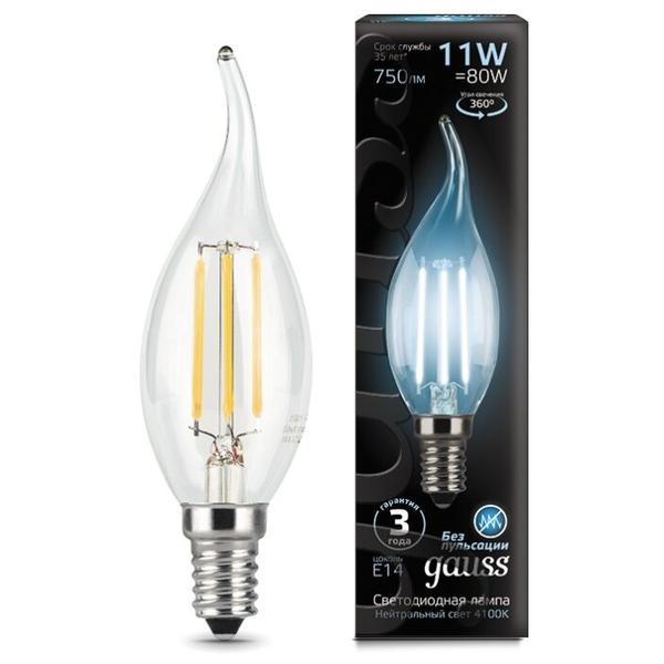 Лампа светодиодная gauss 104801211, E14, 11Вт