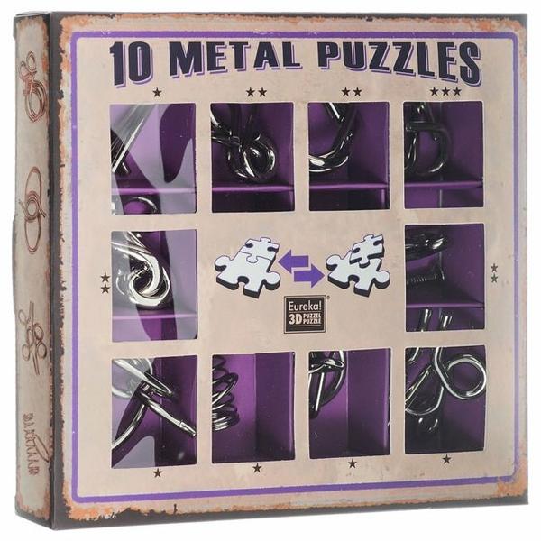 Набор головоломок Eureka 3D Puzzle 10 Metal Puzzles purple set (473359) 10 шт.
