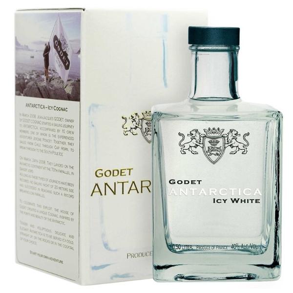 Коньяк Godet Antarctica Icy White, 0.5 л, подарочная упаковка