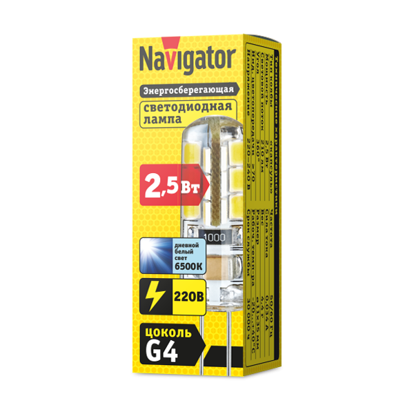 Лампа светодиодная Navigator 14 009, G4, 2.5Вт