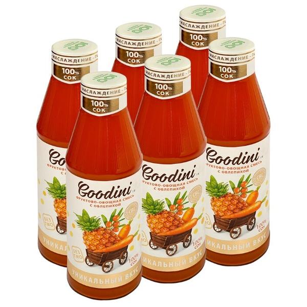 Сок Goodini Фруктово-овощная смесь с облепихой, без сахара