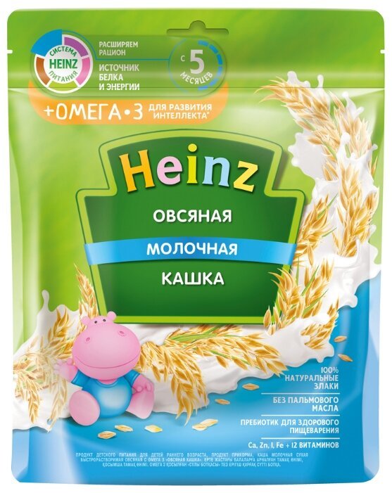 Heinz молочная овсяная (с 5 месяцев) 200 г