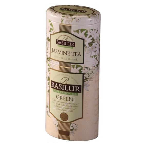 Чай зеленый Basilur Green tea/Jasmine tea ассорти подарочный набор