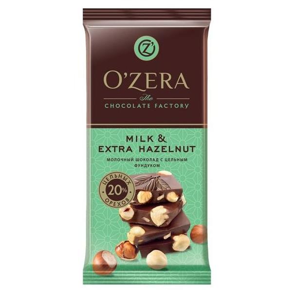 Шоколад O'Zera Milk and Extra Hazelnut молочный с цельным фундуком