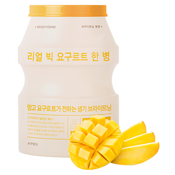 A'PIEU тканевая маска Real Big Yogurt One-Bottle Mango с экстрактом манго