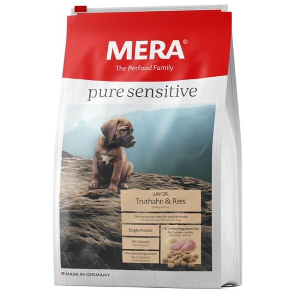 Корм для собак Mera Pure Sensitive Junior с индейкой и рисом для щенков