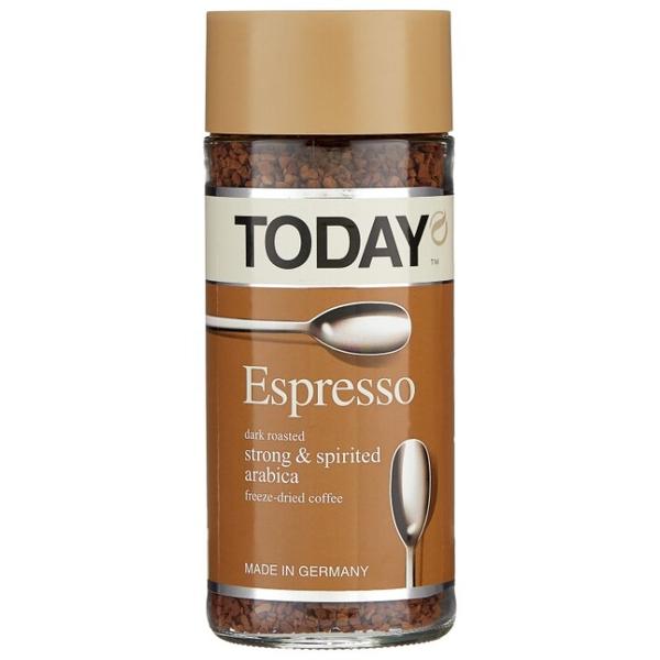 Кофе растворимый Today Espresso сублимированный, стеклянная банка