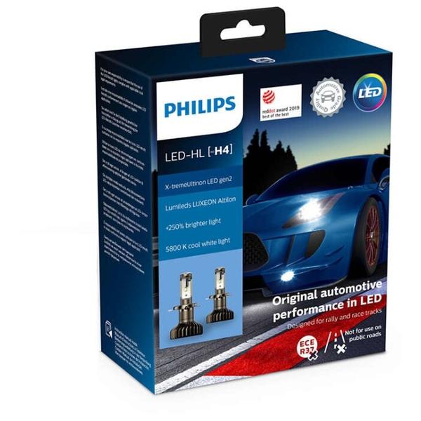 Лампа автомобильная светодиодная Philips X-tremeUltinon LED gen2 11342XUWX2 H4 2 шт.