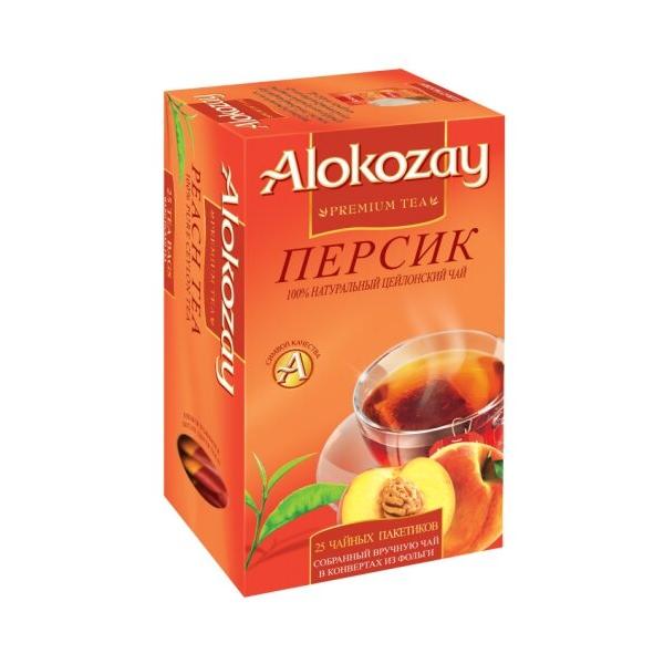 Чай черный Alokozay Персик в пакетиках